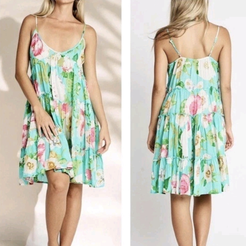 Debbie Katz Floral Sundress Cover-up Small - Picture 4 of 5